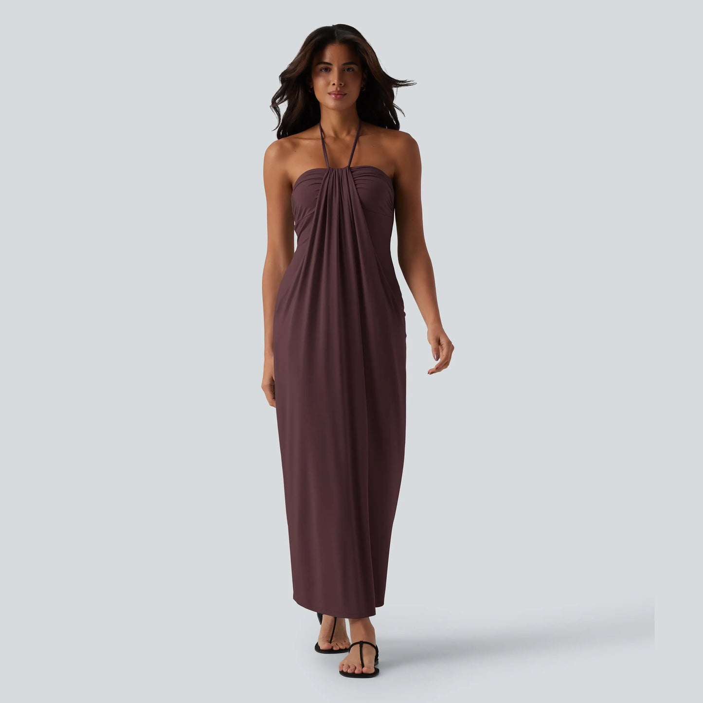 【Creator’S Pick】Halara Halter Tie Back Maxi Dress with Pockets