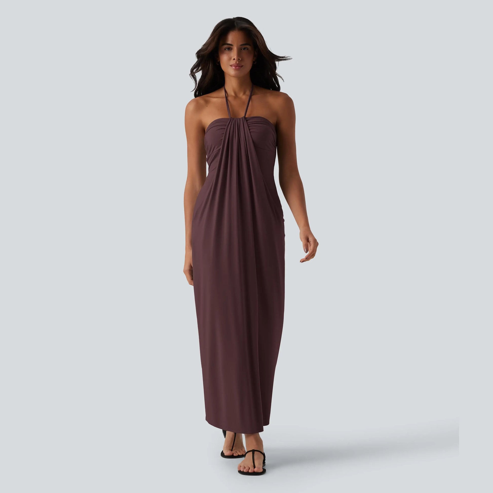 【Creator’S Pick】Halara Halter Tie Back Maxi Dress with Pockets