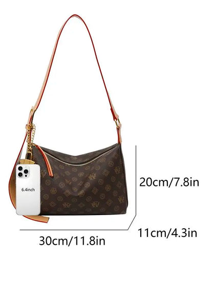 Fashionable Large Capacity Women'S Retro Crossbody Bag, Classic Retro Printed Shoulder Bag, Exquisite High-Quality Daily Commuting Bag for Women, Adjustable Shoulder Strap Women'S Tote Bag, Elegant Women'S Hobo Bag as a Gift for Women