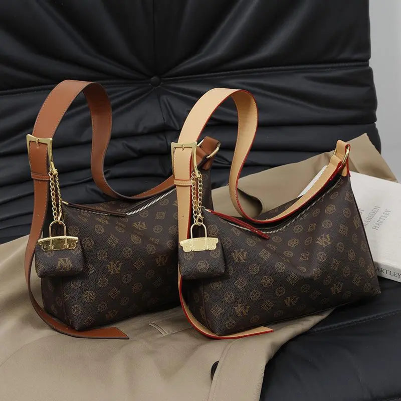 Fashionable Large Capacity Women'S Retro Crossbody Bag, Classic Retro Printed Shoulder Bag, Exquisite High-Quality Daily Commuting Bag for Women, Adjustable Shoulder Strap Women'S Tote Bag, Elegant Women'S Hobo Bag as a Gift for Women