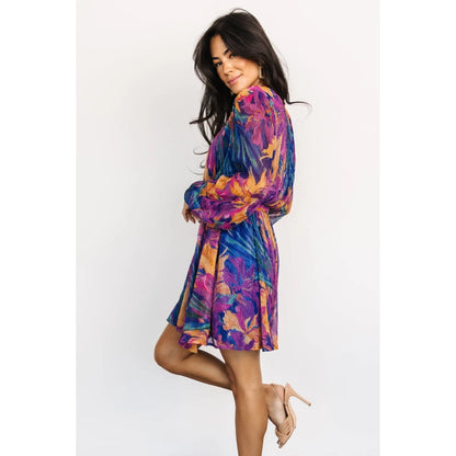 Rev Mini Dress in Blue Multi-Color