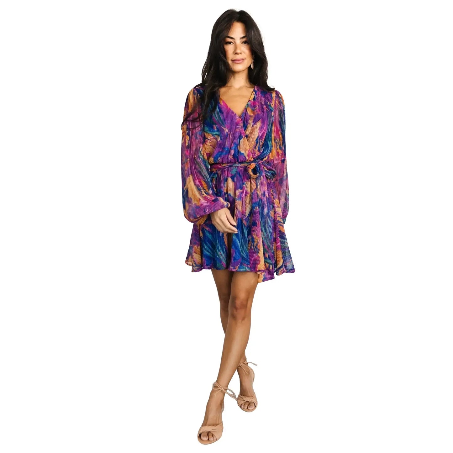 Rev Mini Dress in Blue Multi-Color