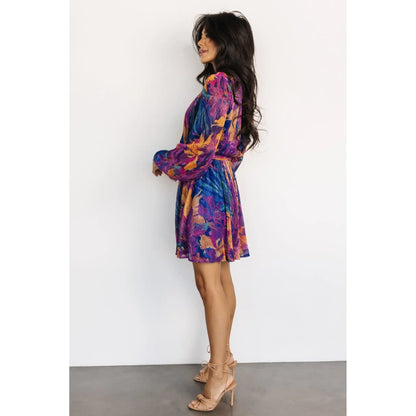 Rev Mini Dress in Blue Multi-Color