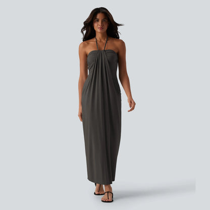 【Creator’S Pick】Halara Halter Tie Back Maxi Dress with Pockets