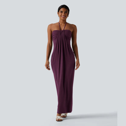 【Creator’S Pick】Halara Halter Tie Back Maxi Dress with Pockets